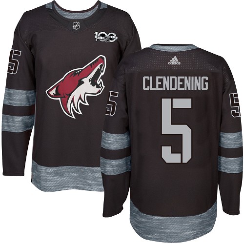 Herren Arizona Coyotes Eishockey Trikot Adam Clendening #5 1917-2017 100th Anniversary Authentic Schwarz